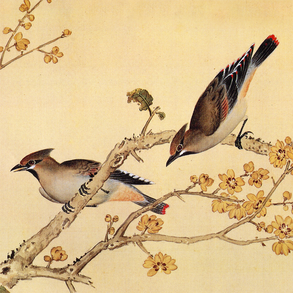 故宫鸟谱太平雀仿古画复制名人字画名家书画29x32国画