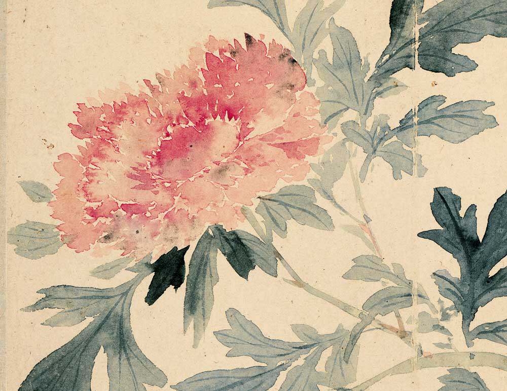 清恽寿平花卉十开仿古古画国画花鸟小品28x38国画