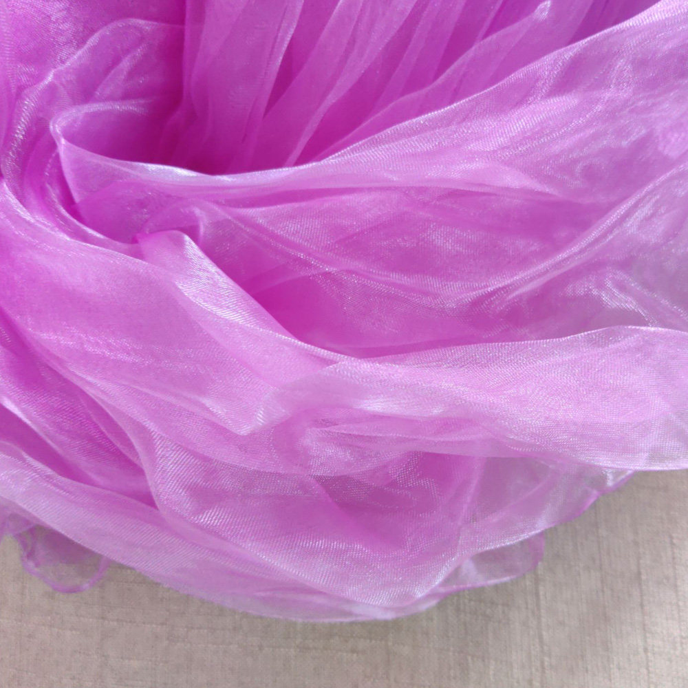 纯色服装面料欧根婚纱礼服diy手工布料薄纱化纤海绵垫