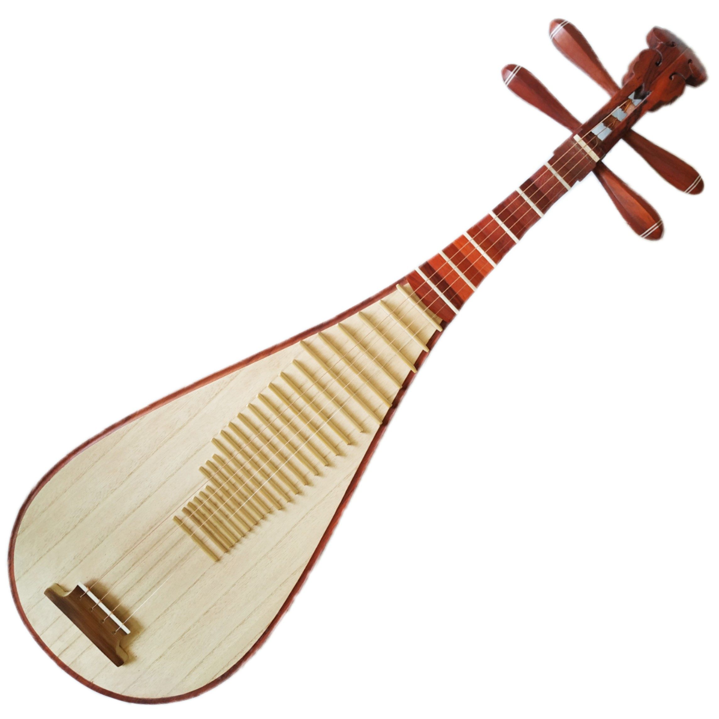 凤尾花梨厂家制作手工制手工抛光原木鸡翅燕尾琵琶