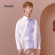 BOSIE autumn shirt men's couple models female tide card geometry simple stitching contrast shirt tide B002 BOSIE autumn shirt men's couple models female tide card geometry simple stitching contrast shirt tide B002