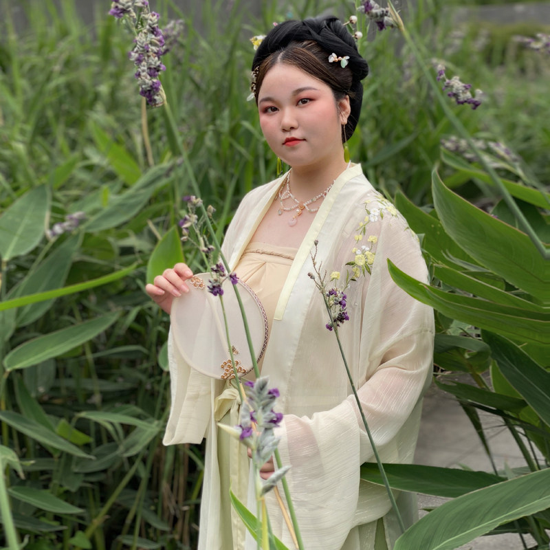 随淇自然【如梦令】大码汉服胖mm宋制三件套褙子宋裤一片式宋抹