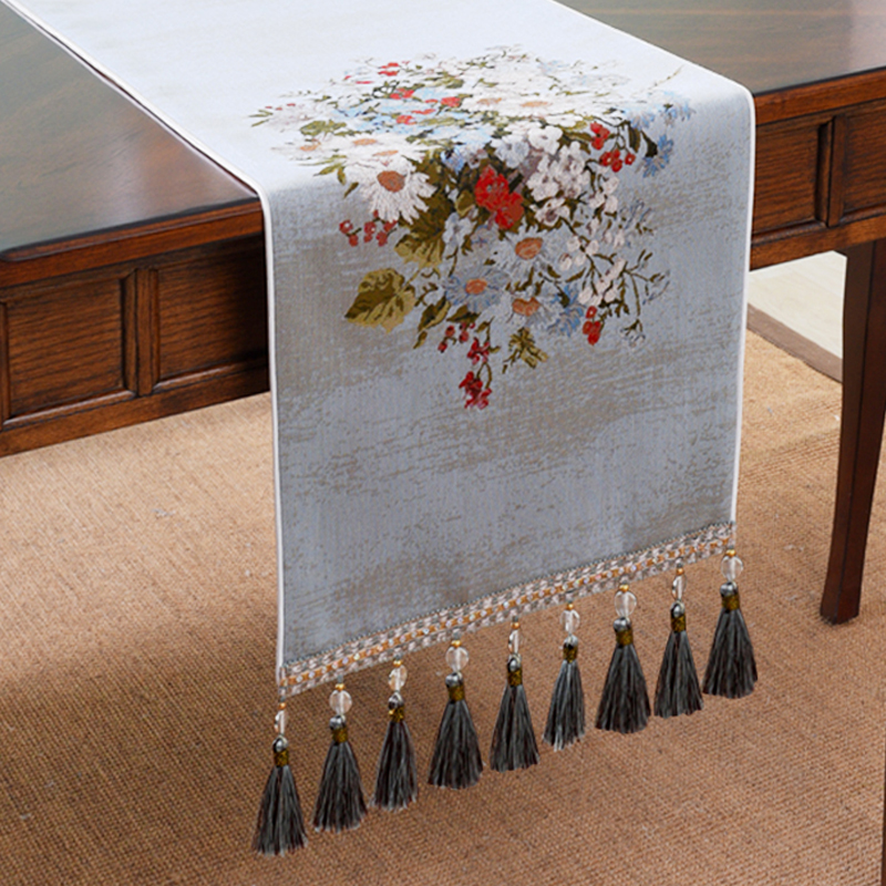 桌旗欧式欧式美美式奢华高档现代简约北欧轻奢茶几桌旗