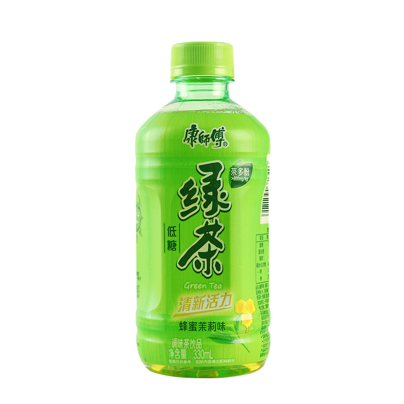 康师傅蜂蜜茉莉绿茶小瓶饮料330ml12瓶整件低糖绿茶饮料多省包邮