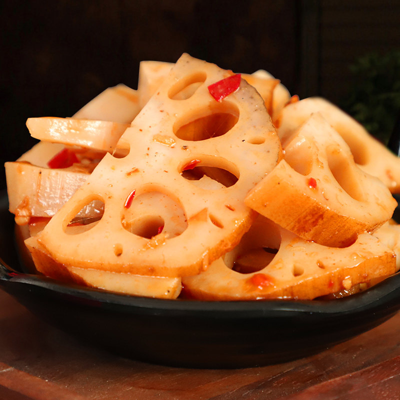 香辣藕片80包麻辣卤藕脆藕香酥莲藕丁散装小卤味素食