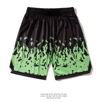 2024 New Curry Basketball Pants Printed Casual Sports Shorts Quick-drying Breathable Street Basketball Loose Quarter Pants