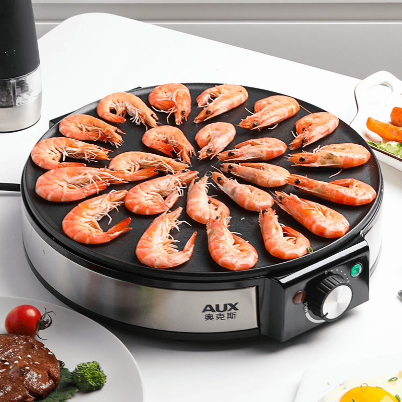 奥克斯煎饼机家用山东杂粮商摆摊电鏊子不粘鸡蛋电饼铛煎饼果子锅-图1