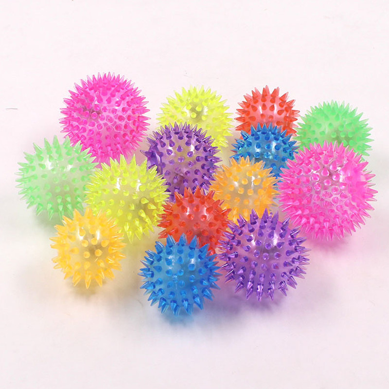 狗狗玩具发光发声弹力刺球耐咬磨牙泰迪小狗发声玩具