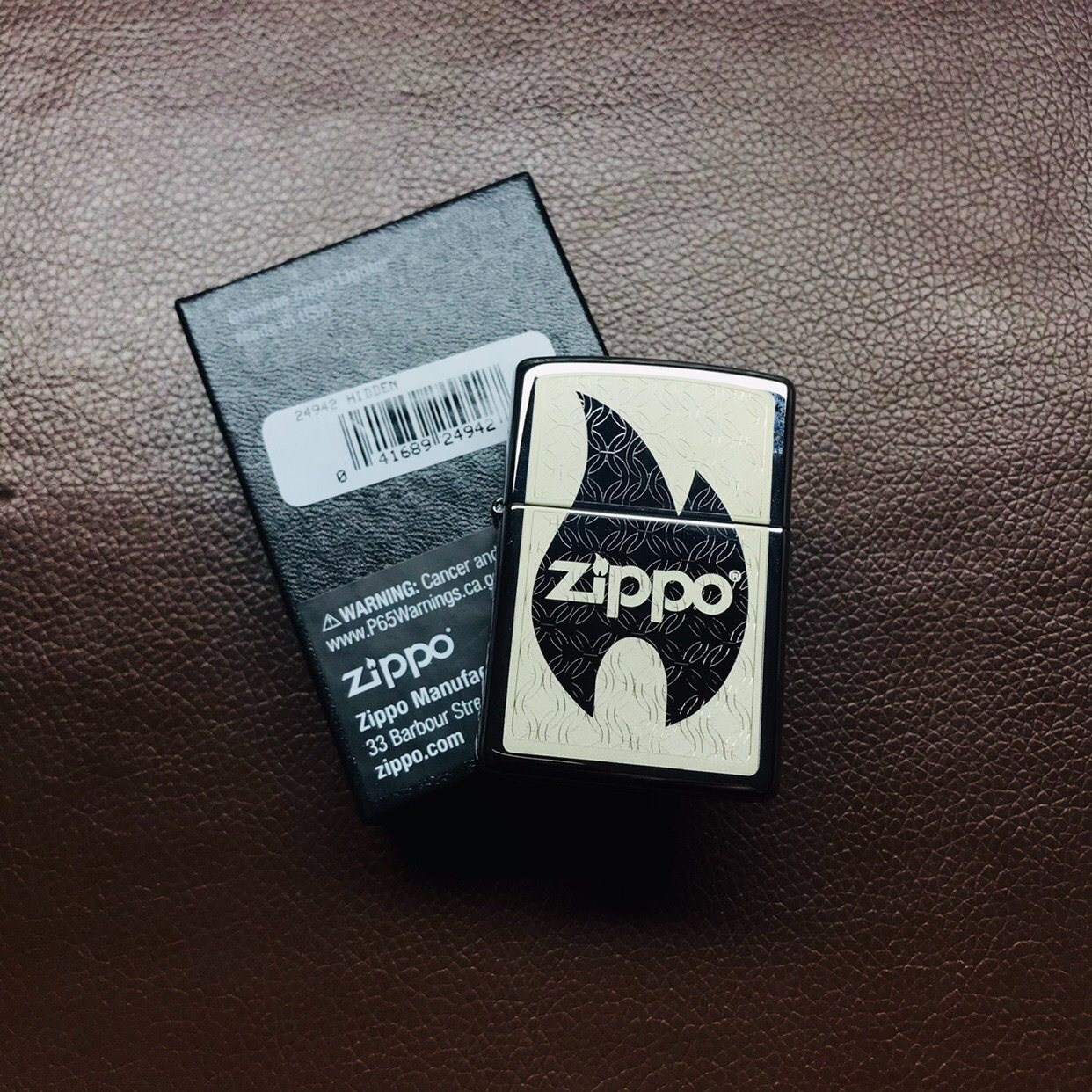 美国原装正品芝宝zippo打火机镜子银色经典铬火焰zippo