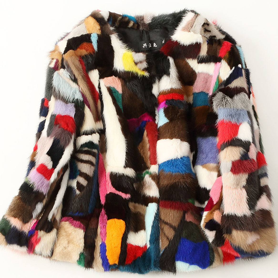 貂皮2020海宁短款大衣整貂水貂中长款彩貂拼皮草