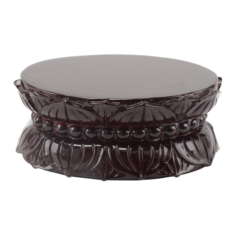 佛具莲台佛像观音底座垫座复古红木莲花玻璃钢摆件