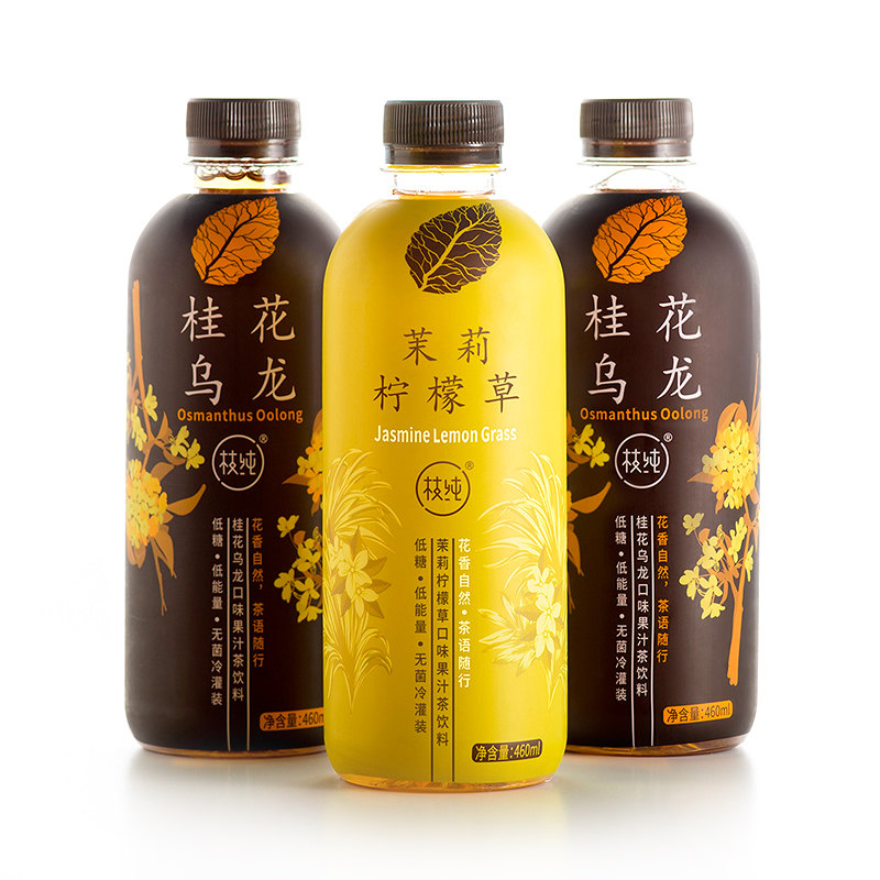 海升枝纯桂花乌龙茶果汁茶饮料460ml*15瓶整箱低糖0脂乌龙茶饮品