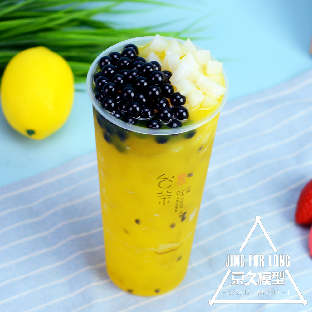 果茶仿真饮品饮料模型定制百香果双响炮水果摄影仿真水果