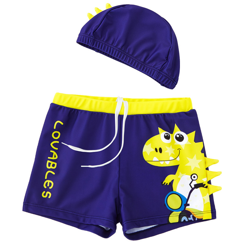 儿童泳裤男童游泳衣卡通平角速干小童宝宝泳衣儿童泳衣