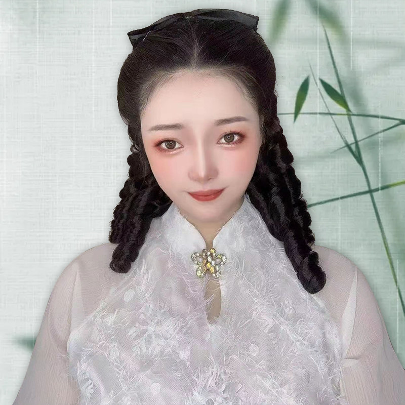 复古油条宫廷国民晚清发片时尚卷发民国上海卷发片