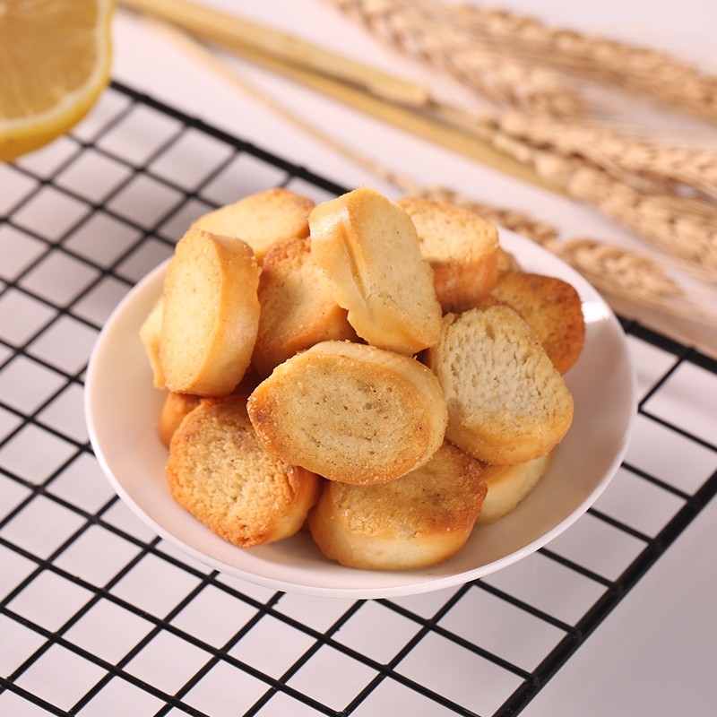 【认准海玉】小馍片馒头片烤香馍片5袋 原味小馍丁饼干休闲零食