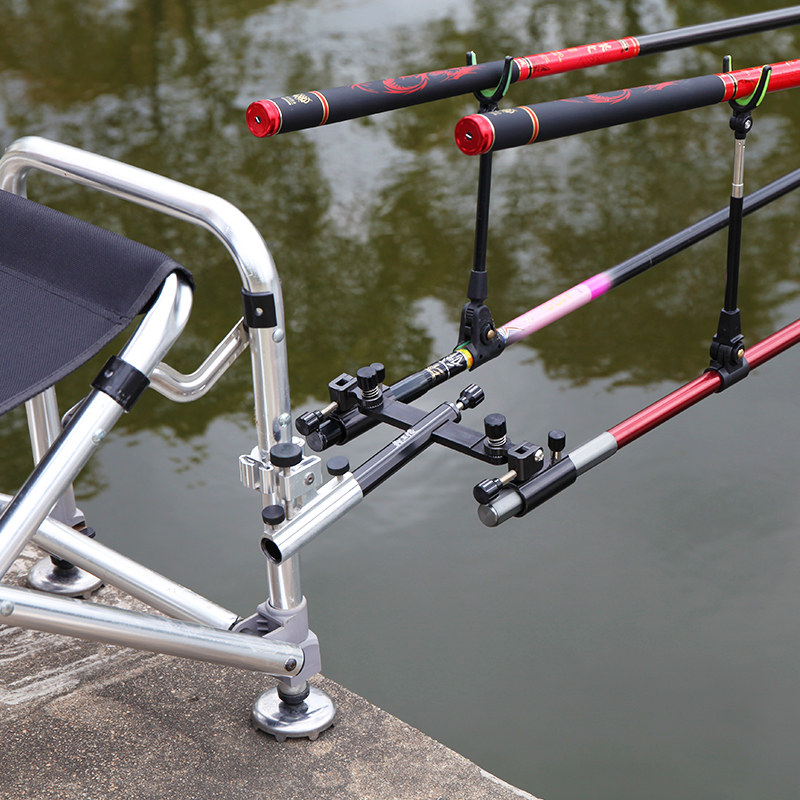 龙王恨双炮台架钓箱钓椅钓台通用炮台支架万向其他垂钓用品