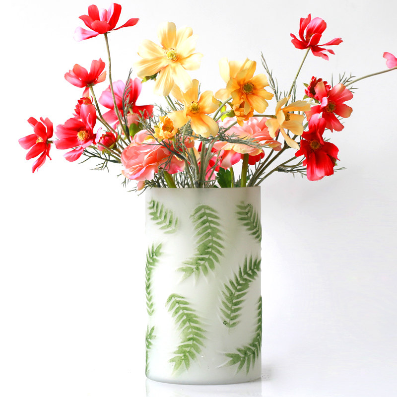 玻璃ins家装摆件花瓶北欧外贸孤品vintage复古花瓶