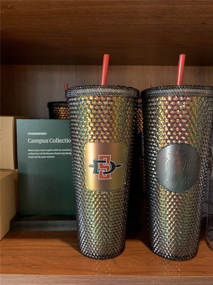 美国代购starbucks星巴克榴莲吸管大容量冷饮sd大学吸管杯