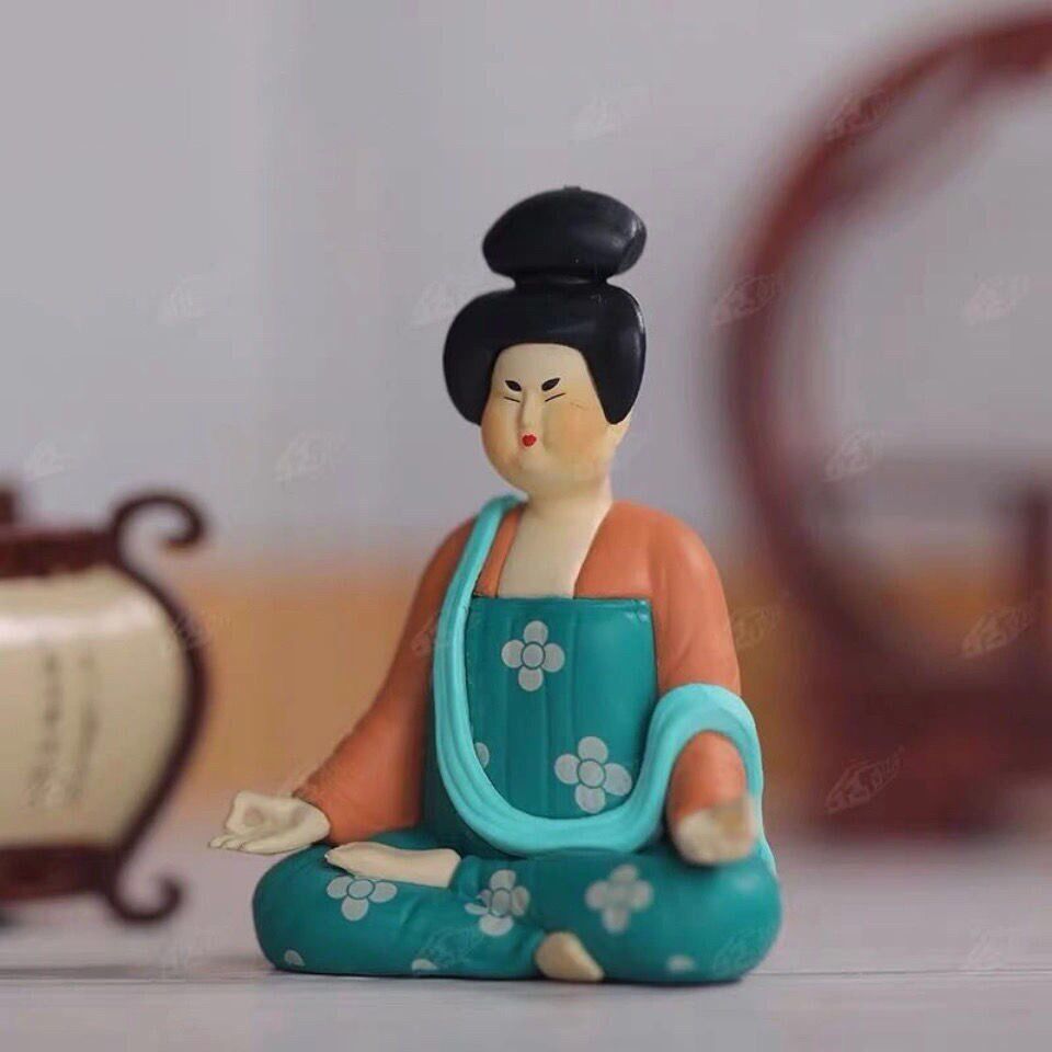 活化系列仕女瑜伽盲盒确认款唐朝中国风少女摆件