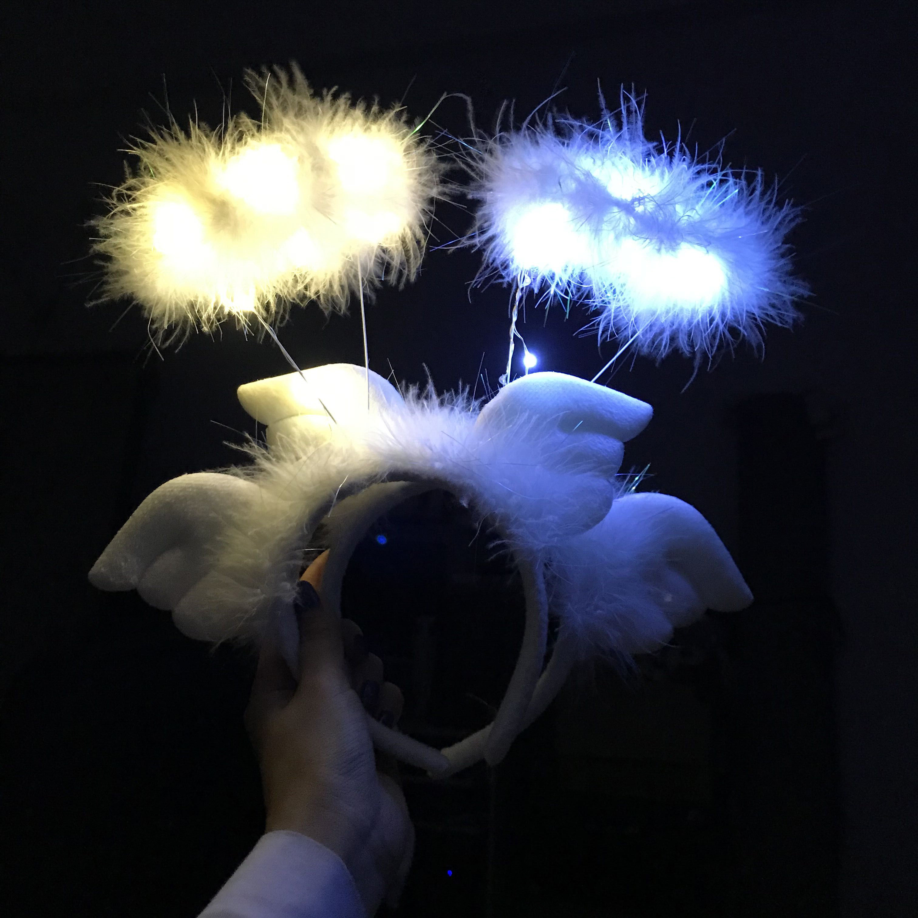 发饰天使翅膀发箍头饰可爱自拍羽毛白衣光环发饰