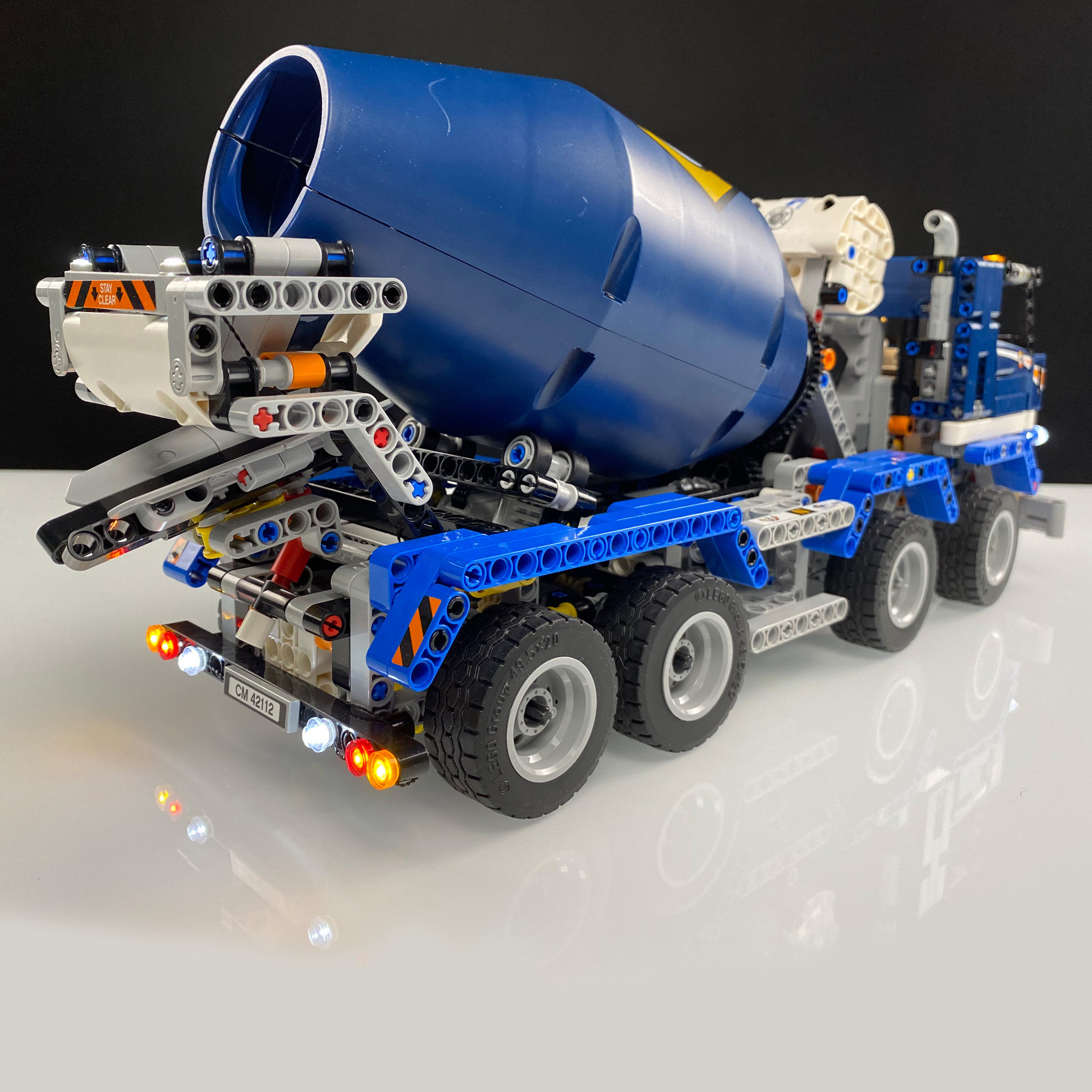 乐高lego42112混凝土搅拌积木电动改装升级遥控led塑料积木