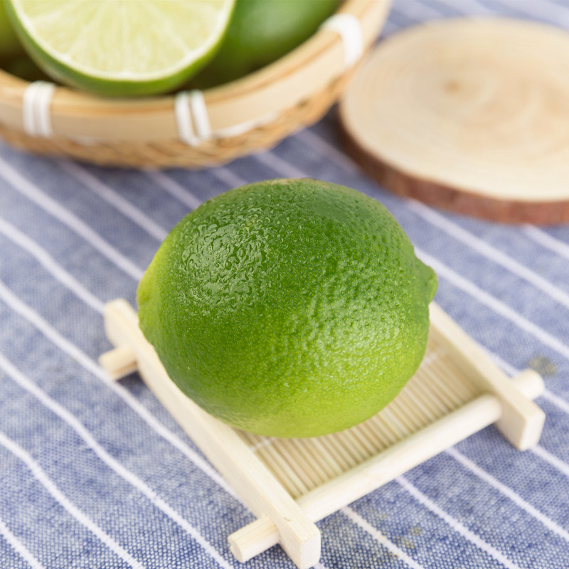 泰国品种无籽青柠檬新鲜水果现摘一级大青柠檬皮薄多汁3斤装包邮