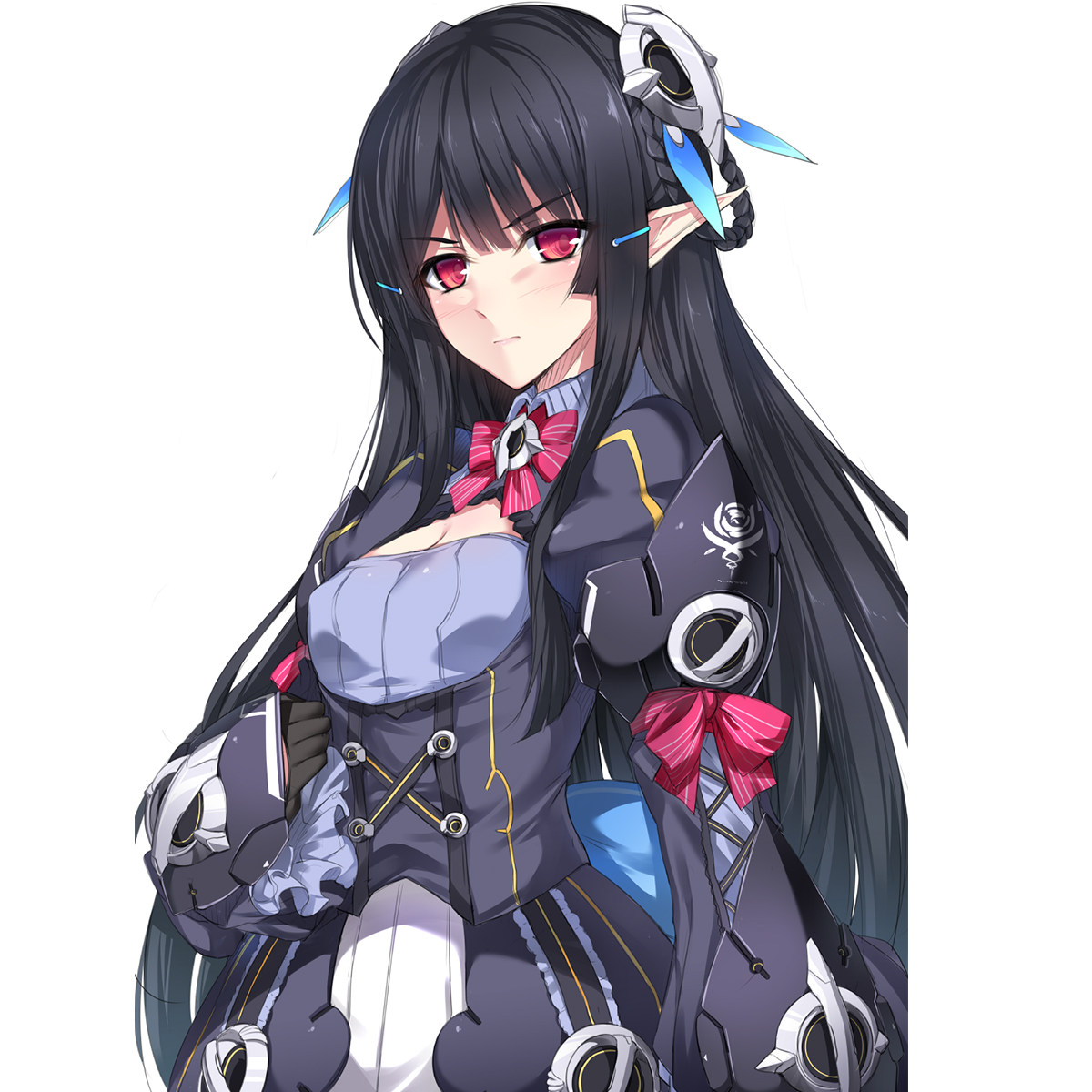 角色插画原图pixiv人物女性科幻机械少女机甲设计素材