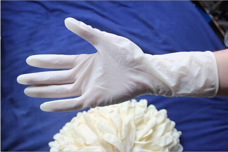 乳胶防滑一次性加长加厚pvc全麻白色手套耐酸常规家务手套