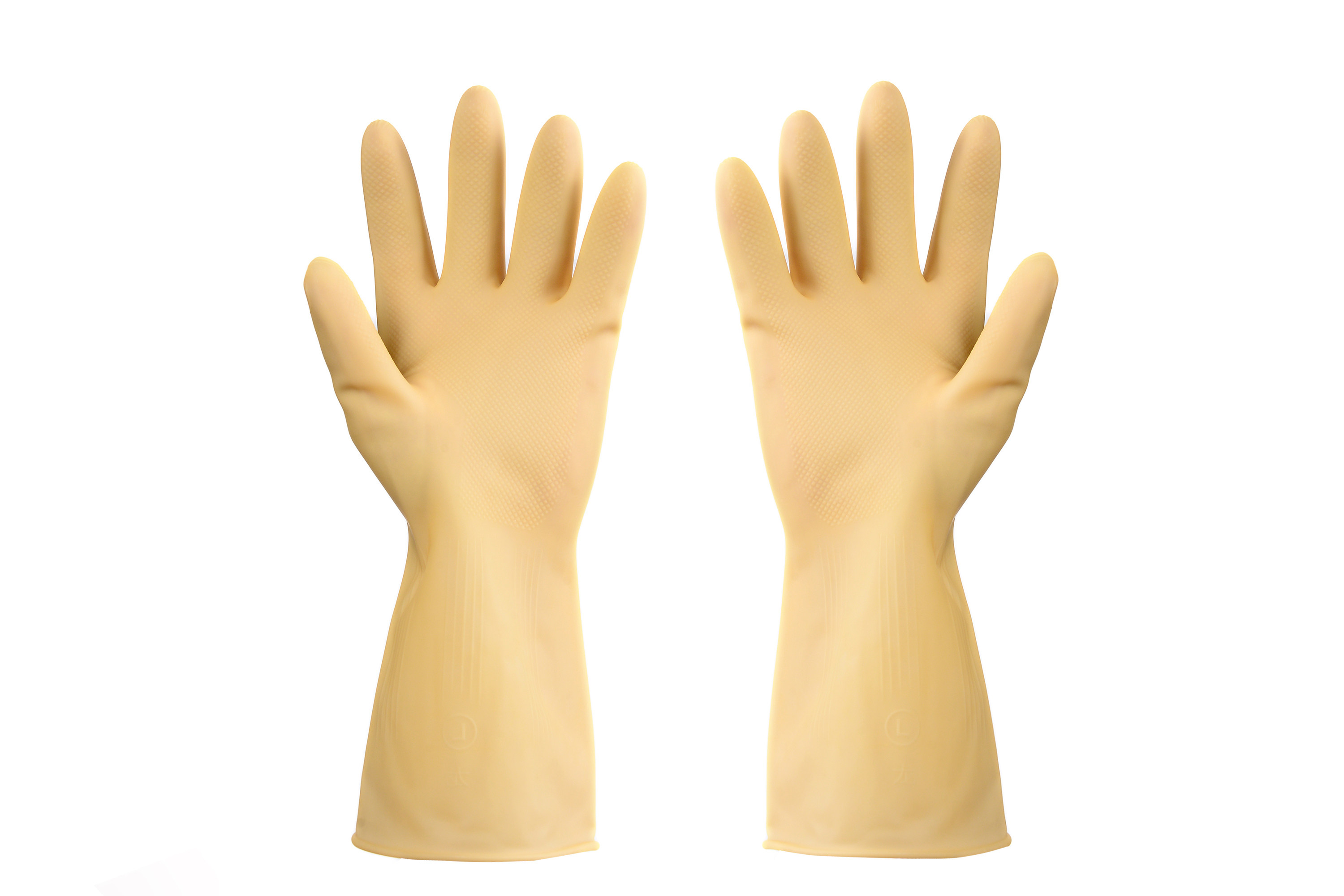 粤龙橡胶乳胶洗碗手套家务耐用厨房耐酸碱塑胶皮加厚手套包邮防水