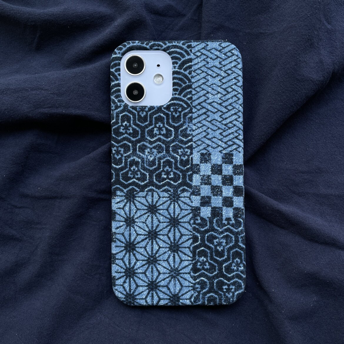 复古古布染布拼接花纹布艺手机机壳iphone1213安卓手机保护套