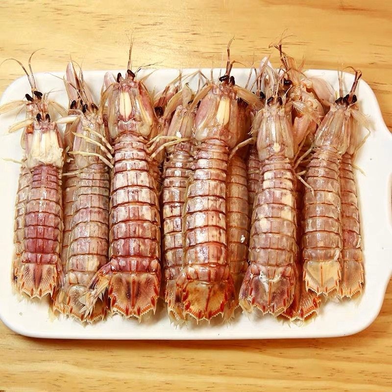 鲜活20只富贵濑尿姑虾发野活虾混合公母5斤冻虾