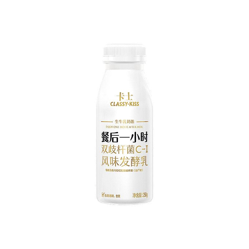 卡士酸奶餐后一小时益生菌低温原味酸奶整箱18瓶