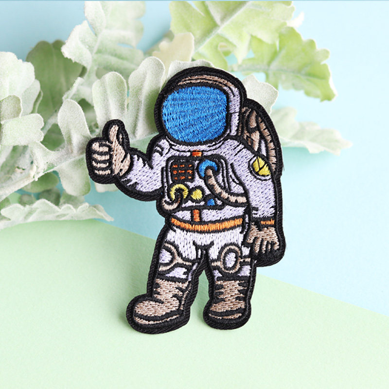 宇宙宇航员刺绣布贴大号个性修补破洞diy皮包布贴