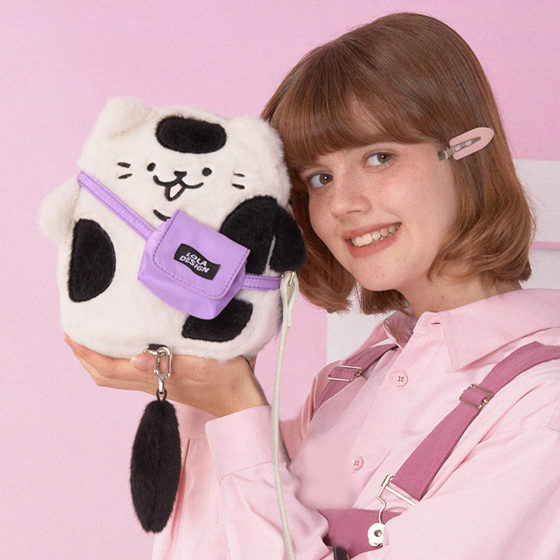 斜挎包loladesign迷你小包包包女新款可爱网红白色通用款女包