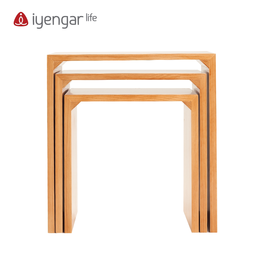 艾扬格life瑜伽辅具犁式盒实心木制加固版开直角瑜伽砖