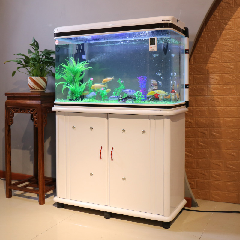 鱼缸闽江金鱼缸玻璃生态换水懒人水族箱家用落地鱼缸