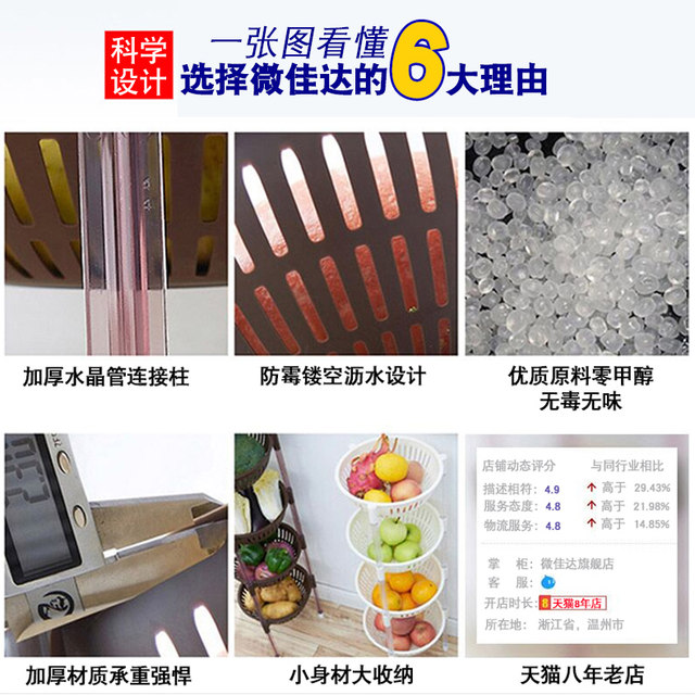 Kitchen shelf floor multi-layer fruit and vegetable shelf supplies vegetable basket storage vegetable basket storage artifact household Daquan Kitchen shelf floor multi-layer fruit and vegetable shelf supplies vegetable basket storage vegetable basket storage artifact household Daquan