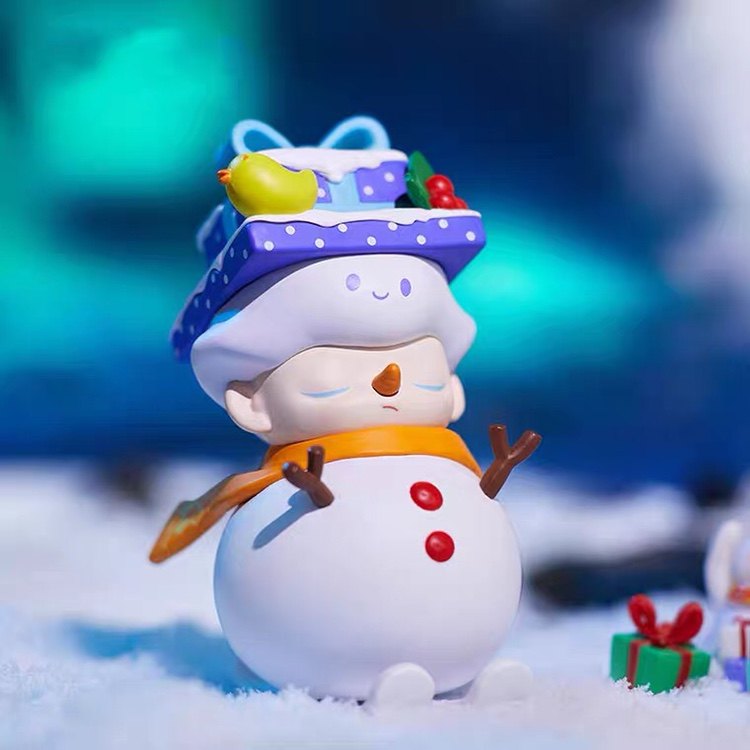确认现货popmart泡泡玛特2020dimoo圣诞隐藏夜精灵雪狐潮玩盲盒