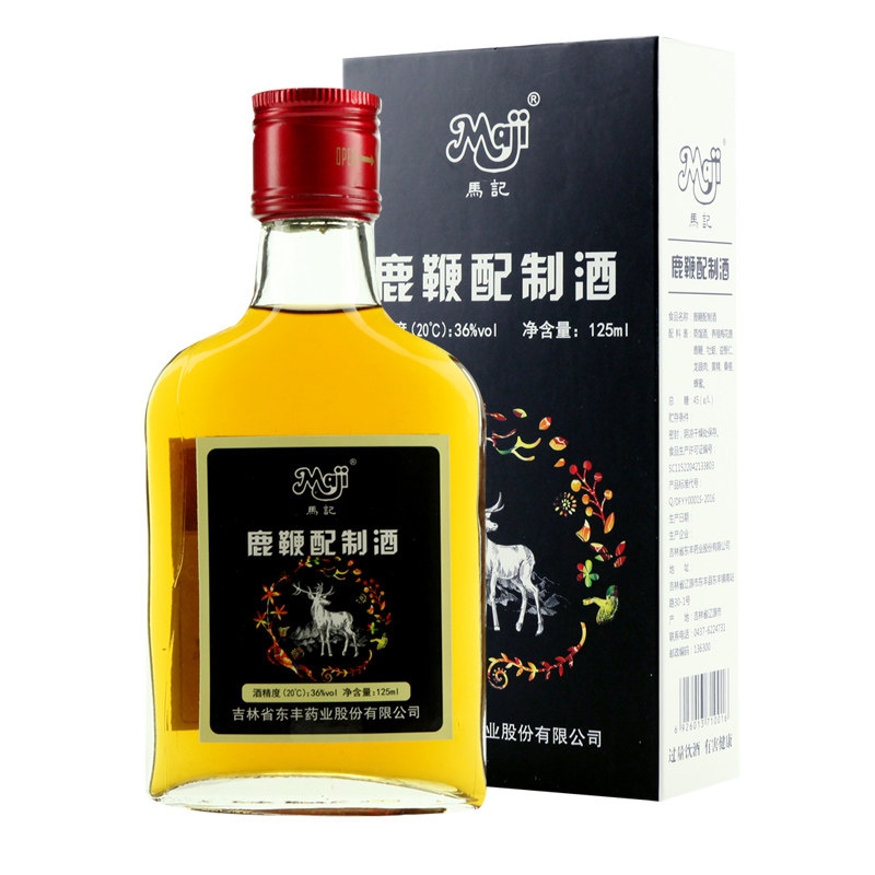 马记吉林梅花梅花鹿鹿鹿鞭配制酒125ml男性滋补鹿制膏