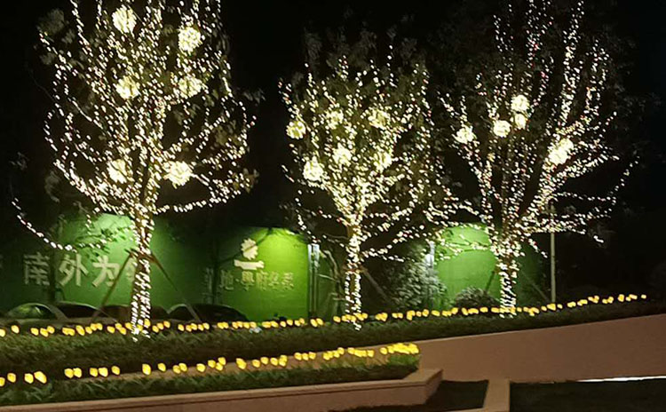 黑线灯带霓虹灯树上户外防水防冻冻过年春节装饰led灯带