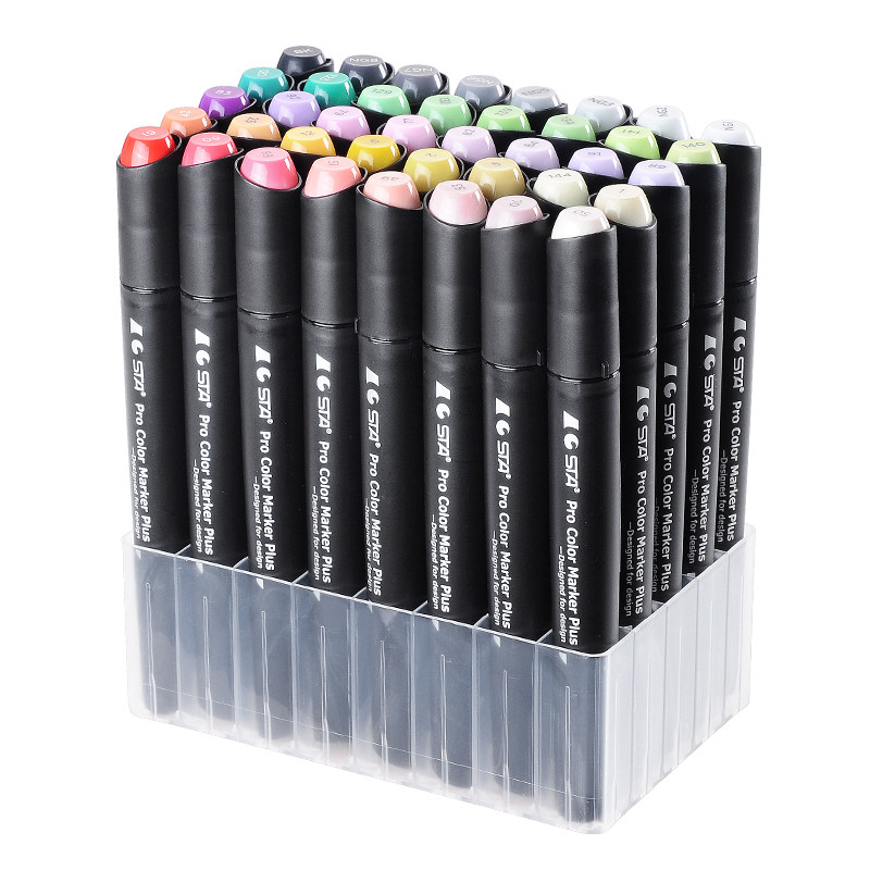 建筑sta斯塔9000酒精油性环艺动漫学生200色马克笔