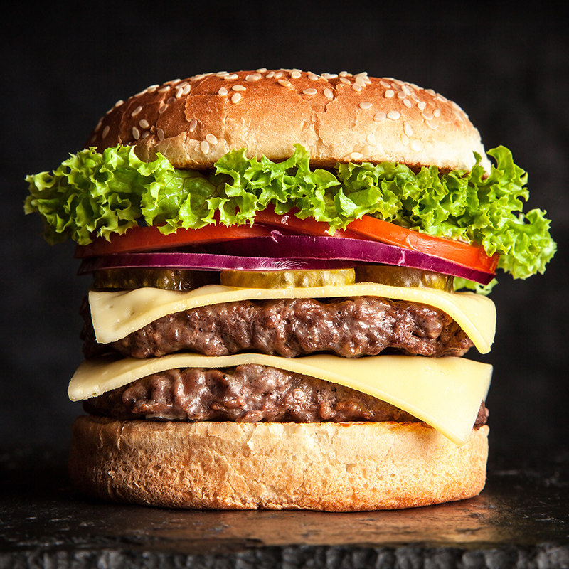 澳洲进口汉堡牛肉饼牛排套餐团购西餐食材早餐烧烤新鲜肉馅8片装