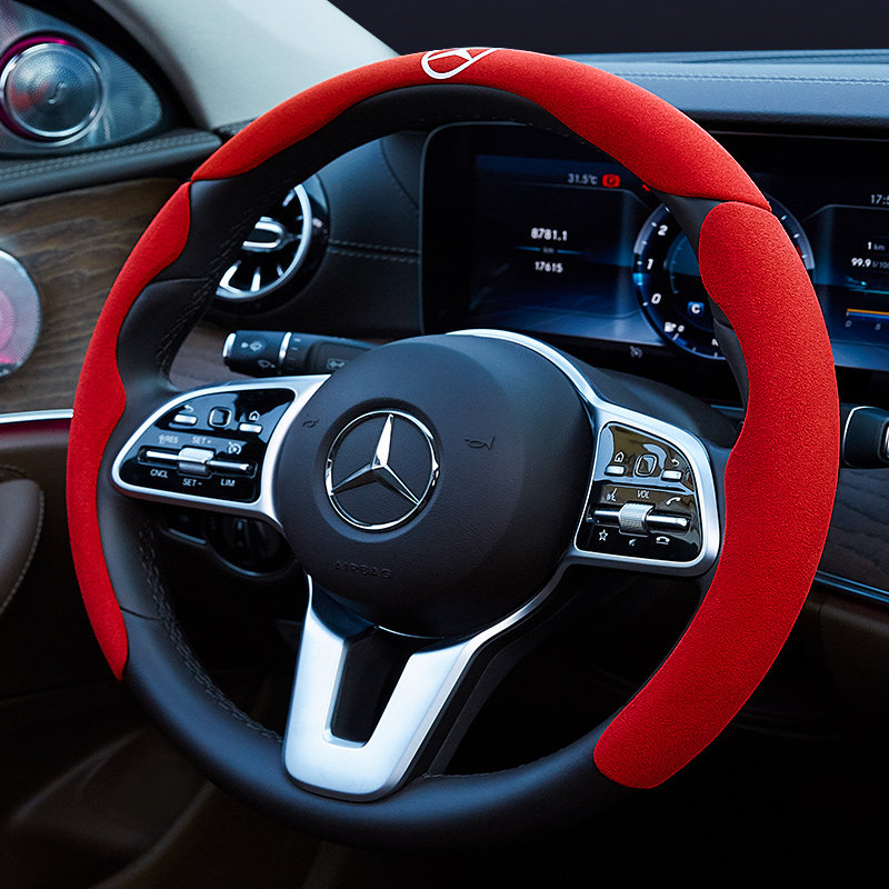 奔驰专用超跑毛皮方向盘e300lglcc260lglb200车内方向盘套