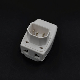 电脑品字尾转换插头服务器机房接口c14转家用插孔国标二三脚插座