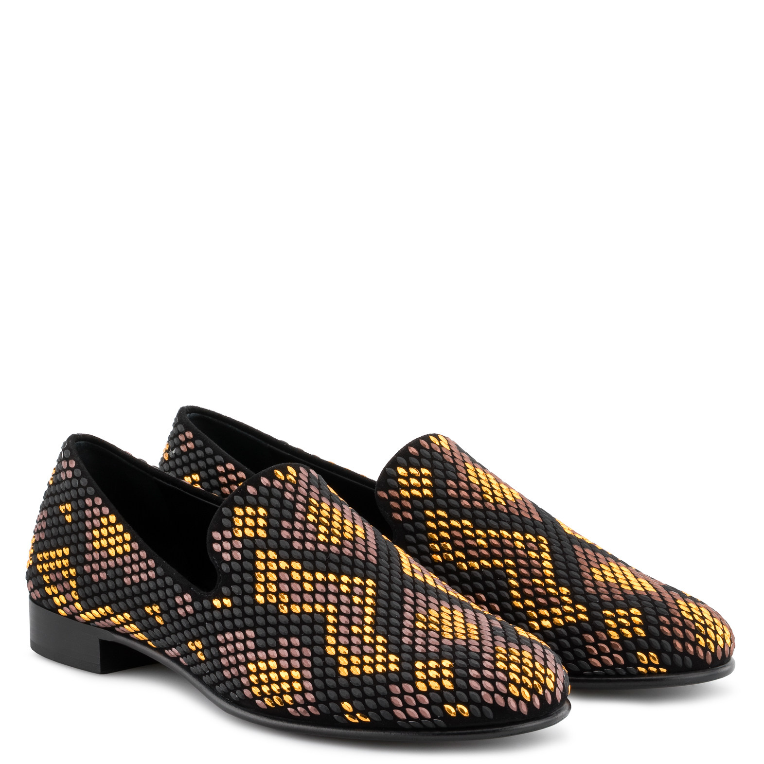 giuseppezanottigz男士彩金金色铆钉乐福乐福鞋豆豆鞋