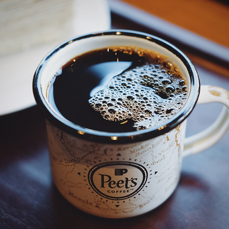 peets皮爷新鲜烘焙手磨纯黑咖啡豆拼配250g储豆罐挂耳咖啡