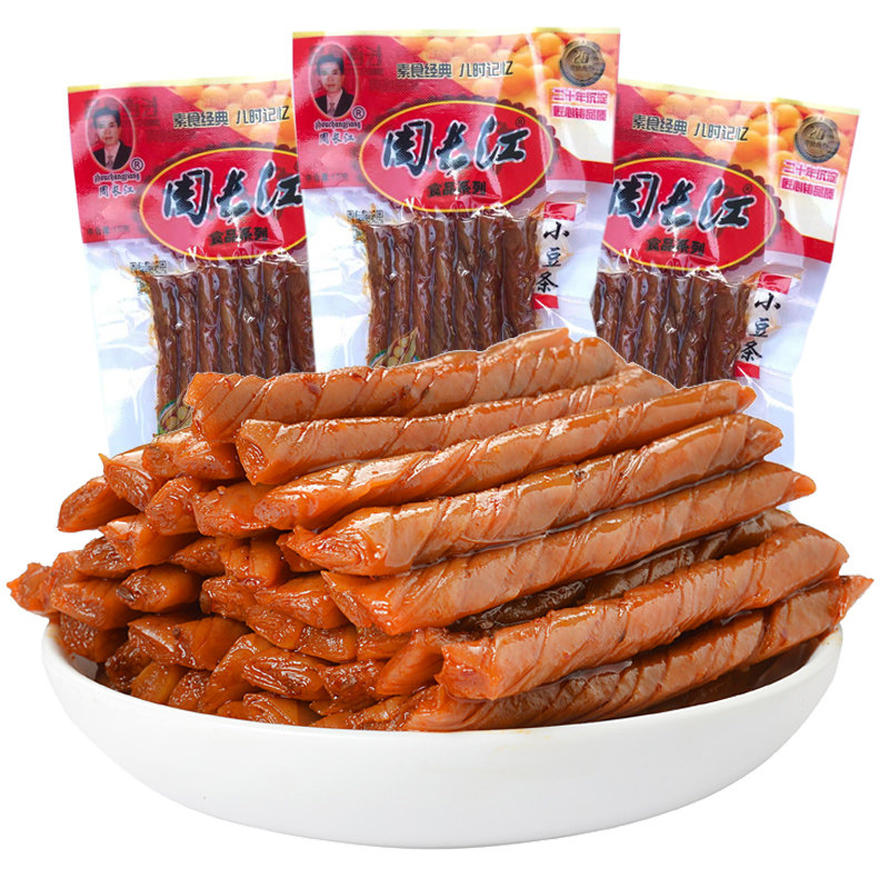周长江小豆条辣条50袋麻辣豆卷相思卷小豆筋8090童年经典怀旧零食