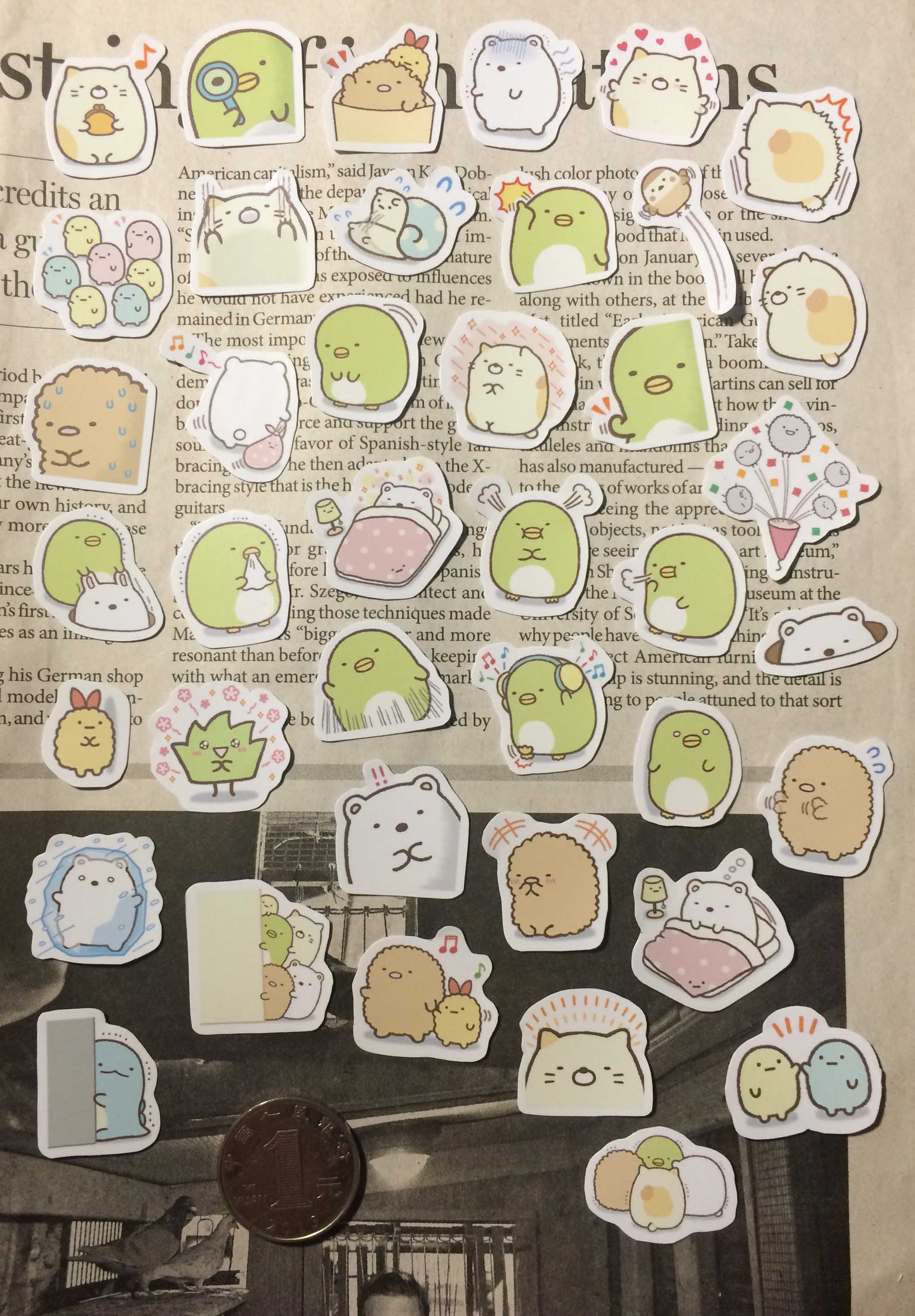 贴纸line可爱sanx角落生物生物系系列自制手帐贴纸