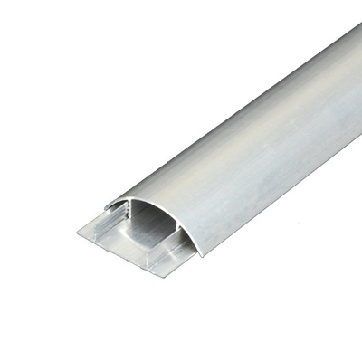 铝合金弧形地线槽3号带胶明装防踩半圆地槽4号装饰明线地面压线槽